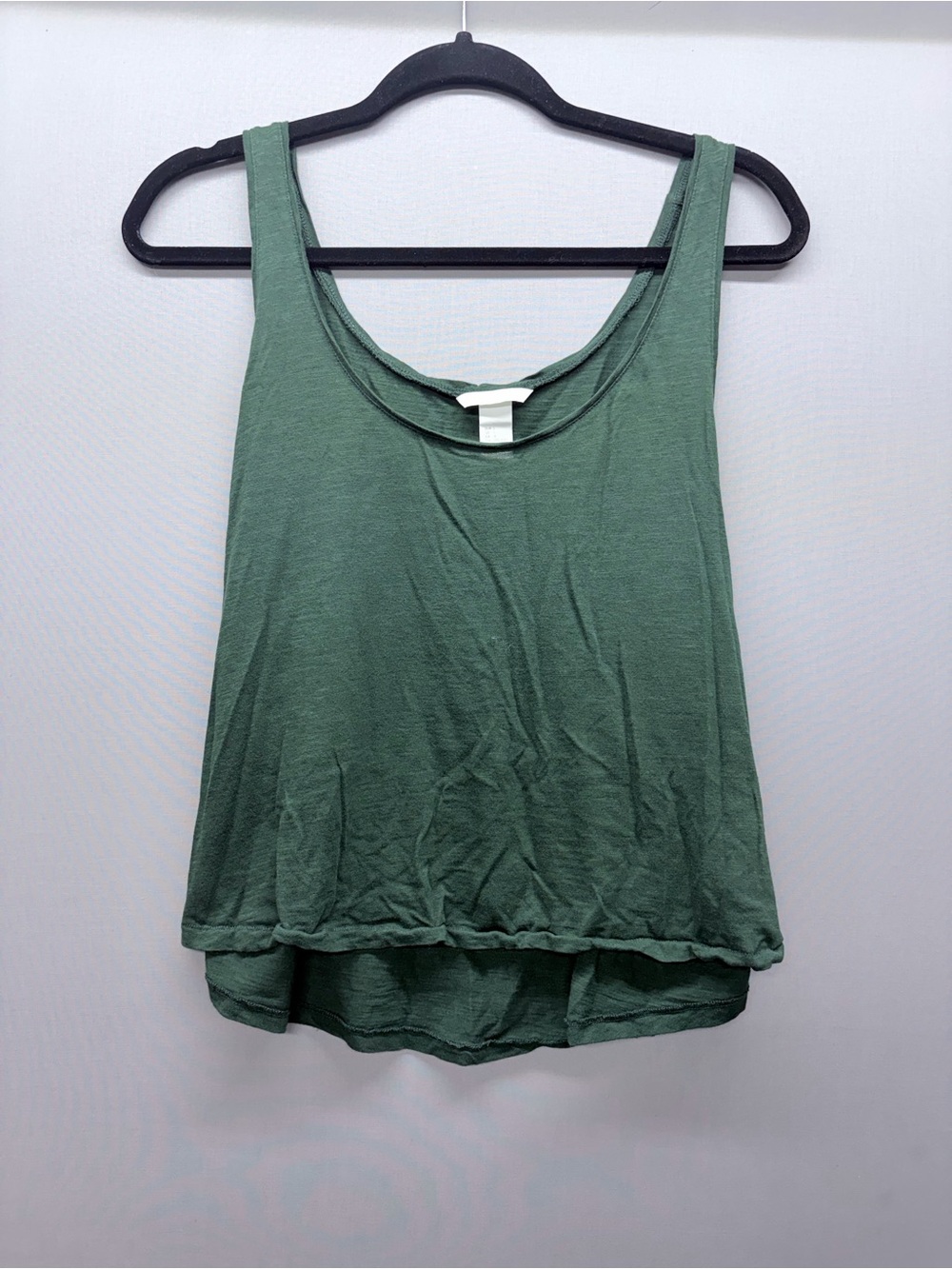 Basic Women’s Layered Hem Tank Top - Green